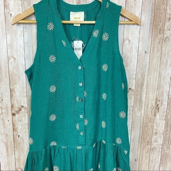 Anthropologie Maeve Pippa Embroidered Swing Dress - Picture 4 of 14